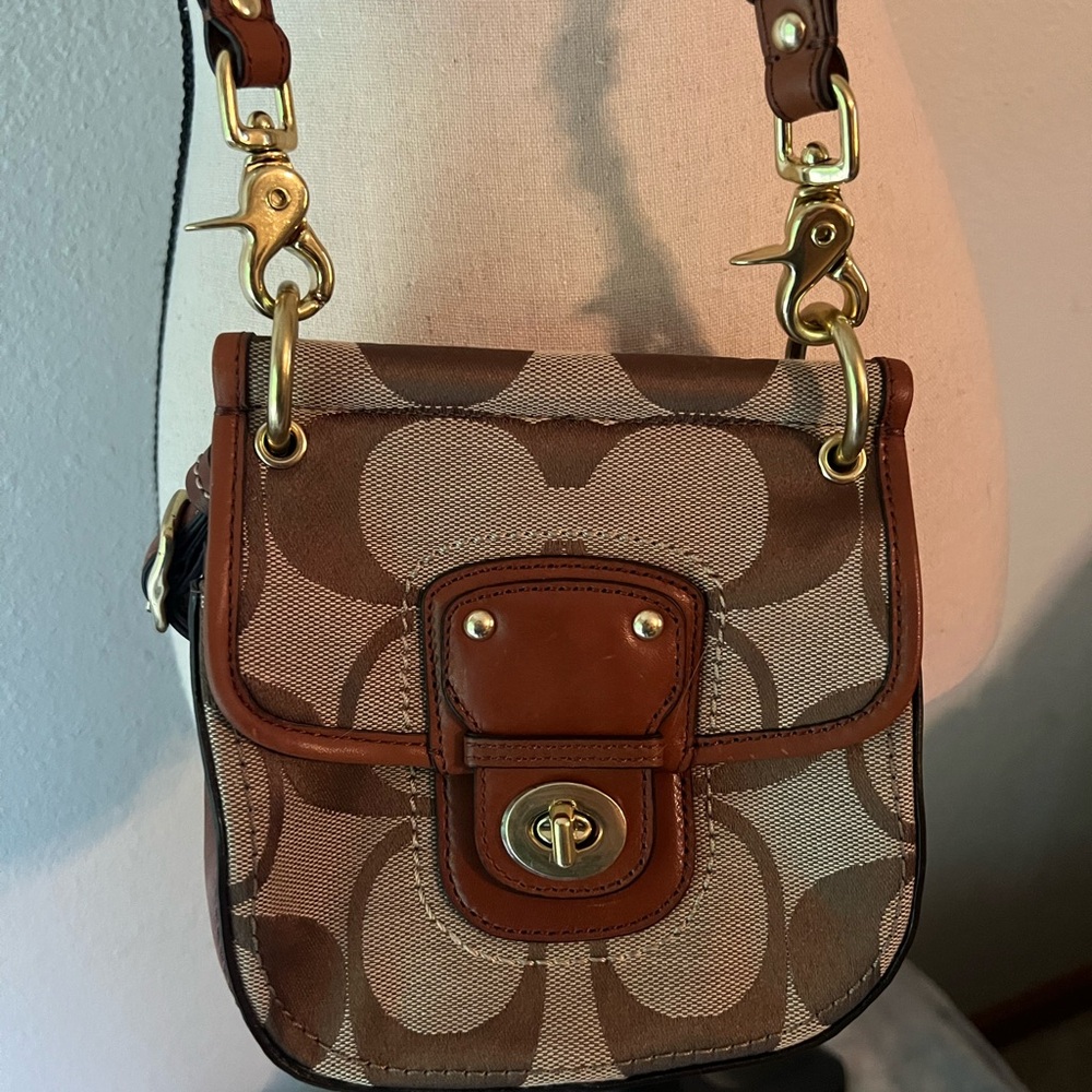Coach canvas mini purse
